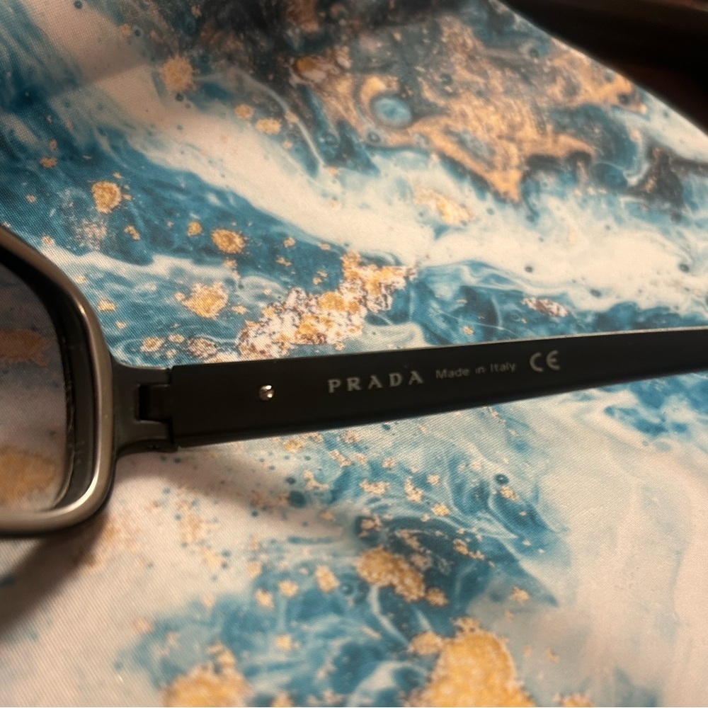 PRADA rare vintage sunglasses SPR10D Black Shield Wrap italy - Picture 6 of 8